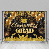 Aperturee - Golgen Student Balloons Bokeh Graduation Backdrop